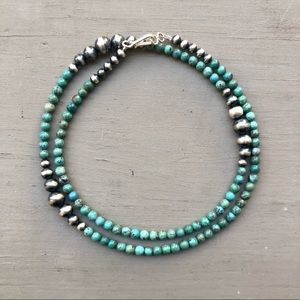 Kingman Turquoise Desert Pearl Necklace 20 Inches